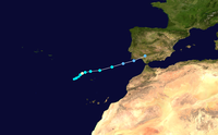 Hurricane Vince: Meteorological history, Preparations and impact, Records and naming