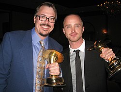 Gilligan and Aaron Paul at the 36th Saturn Awards on June 24, 2010.