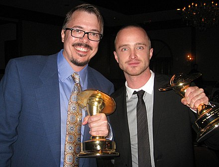 Paul and Vince Gilligan at the 2010 Saturn Awards