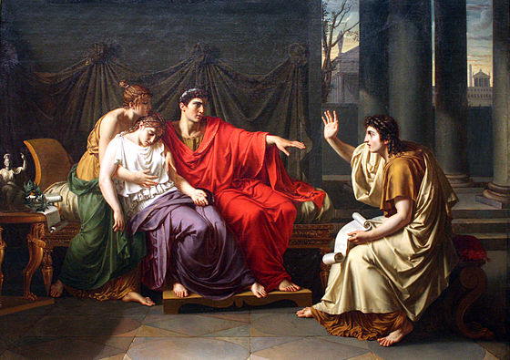 Virgil Reading the Aeneid to Augustus, Octavia, and Livia by Jean-Baptiste Wicar, Art Institute of Chicago