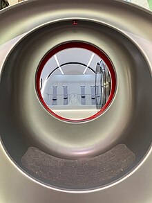 Perawan Hyperloop yang dipamerkan di Washington DC, desember 2021