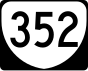 State Route 352 маркер