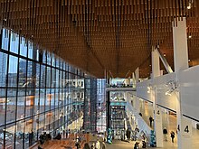 The main atrium at Summit, seen from the fifth floor in 2023 Visit to Summit, Seattle Convention Center - January 2023 - 77.jpg