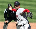 The first Boston player to receive the award was Tim Wakefield in 2010. Wakefield Throws a Knuckleball.jpg