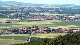 Aerial view of Wallenstedt from the southeast