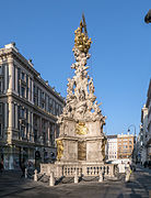Colonne de la peste, située sur le Graben, une rue du centre ville, commémorant la Grande peste de 1679.