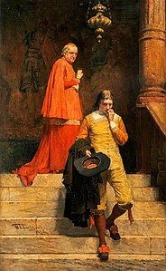 William Ewart Lockhart (1846-1900) - Gil Blas and the Archbishop of Granada (from Lesages 'The Adventures of Gil Blas de Santillane') - NG 945 - National Galleries of Scotland.jpg