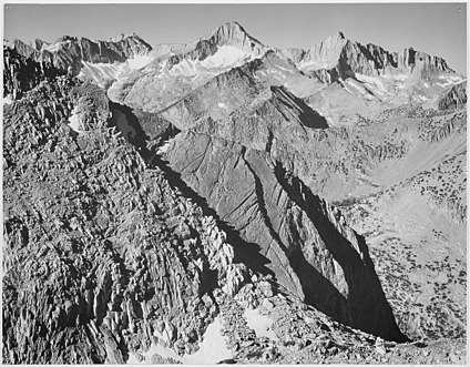 South Guard, Mt. Brewer, and North Guard by Ansel Adams ca. 1936