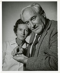 (left to right) Mary Douglas Nicol Leakey (1913-1996) and her husband Louis Seymour Bazett Leakey (1903-1972)