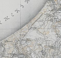 Река Ланга на двухверстовой карте западного пограничного пространства (начало XX века)