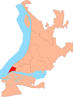 Lokacija gradske četvrti Samarsky na mapi Samare