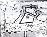 Суворовский фельдшанец в Ак-Мечети (Симферополь), план на 1778 год