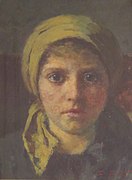 Orfana di guerra, 1926, olio su tavola, 49 x 79 cm, collezione privata.