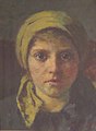 Orfana di guerra, (War orphan) 1926, oil on canvas, 29x44 cm, private collection.