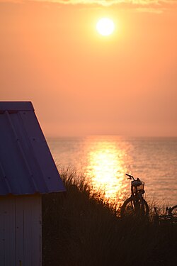 Sunset at Gouville-sur-mer Normandie France