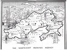 Map of North East Frontier Agency by Verrier Elwin, 1959 1959 North-East Frontier Agency by Elwin from Philosophy for NEFA.jpg