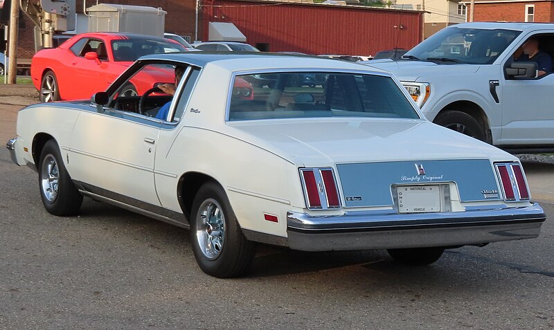 File:1978 Oldsmobile Cutlass Supreme Special Edition, rear left (Cruisin' the River Lowellville Car Show, July 10th, 2023).jpg