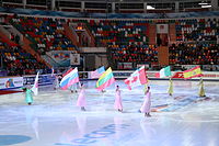 Banderas de los países participantes.