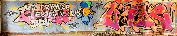 Graffitis in the fort du Salbert, Belfort, France.