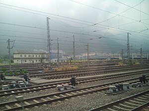 View towards Zhanglin railway station, August 2015