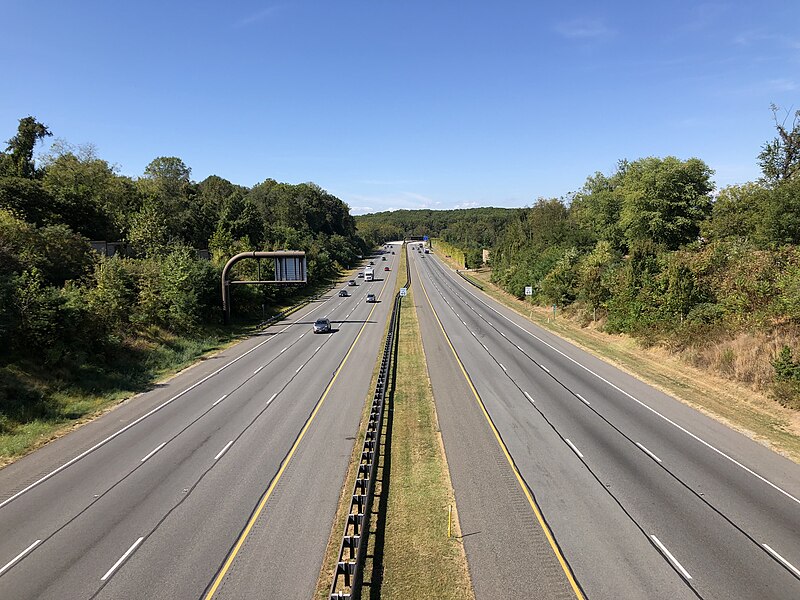 File:2019-09-25 11 33 52 View west along Maryland State Route 200 (Intercounty Connector) from the overpass for Notley Road on the edge of Cloverly and Colesville in Montgomery County, Maryland.jpg