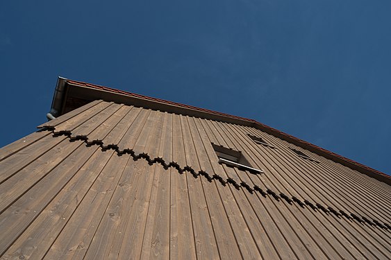 Wooden facade of a private house in Lower Saxony/Germany.