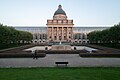 * Nomination: The Bayerische Staatskanzlei with the Statue of Otto von Wittelsbach and the war memorial in front of it --FlocciNivis 08:41, 7 October 2023 (UTC) * Review The dust spots in the sky should be removed. --Ermell 21:22, 11 October 2023 (UTC)