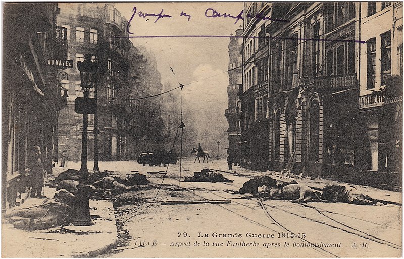 File:29 - La Grande Guerre de 1914-1918 — Lille "Aspect de la rue Faidherbe".jpg