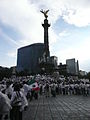 Momentos previos al inicio de la segunda Marcha Blanca contra le delincuencia en la ciudad de México