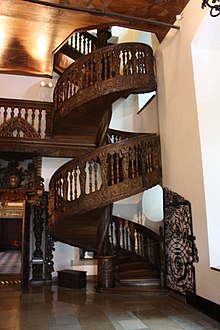 Spiral stairs of Gdansk Town Hall 635537 Gdansk Ratusz Glownego Miasta wnetrza 01.JPG