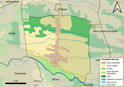 Farvekort, der viser arealanvendelse.