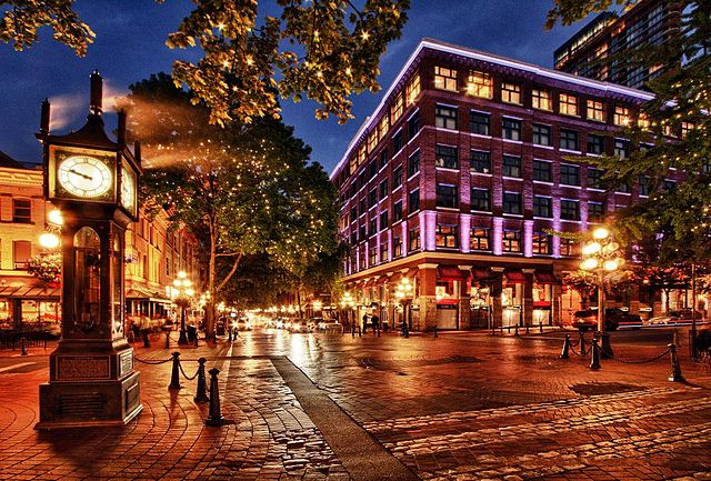 Built in 1977, the Gastown steam clock is a famous landmark in Gastown.