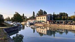 Le port de Bram sur le canal du Midi.