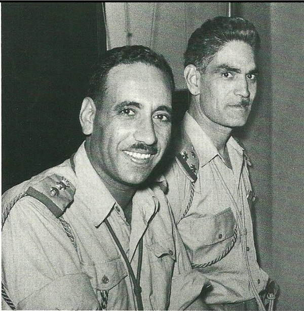 Abdul Salam Arif and Abd al-Karim Qasim, the leaders of the revolution