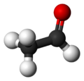 3D-модель молекули оцтового альдегіду