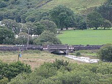 Afon Llyfni at the outflow of Llyn Nantlle Uchaf.