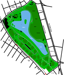 Map of Albert Park and Lake