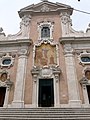 Facciata della chiesa di Nostra Signora della Concordia, Albissola Marina, Liguria, Italia