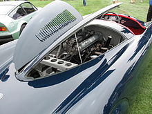 The engine compartment of the Alfa Aerodinamica Spyder