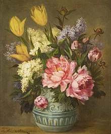 Alice Agathe Poinot de Villiers - Bouquet of peonies, lilacs and tulips.jpg