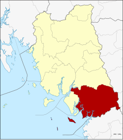 แผนที่จังหวัดตรัง เน้นอำเภอปะเหลียน