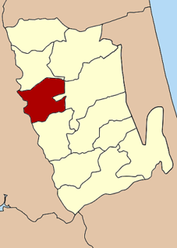 Localização do Distrito de Srinagarindra na província de Phatthalung