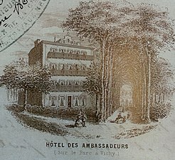 Le premier hôtel des Ambassadeurs avant sa reconstruction.