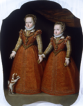 Double portrait of princesses. 1570-75. Palazzo Reale, Genoa.