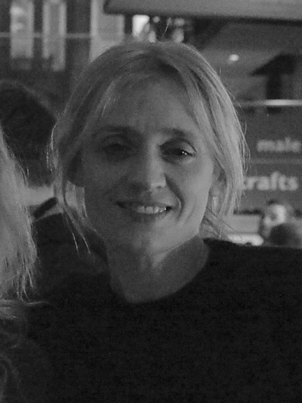 Duff at the press night for the Royal Exchange Theatre's play Husbands & Sons in 2016