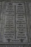 Nazwisko księcia Poniatowskiego na Łuku Triumfalnym w Paryżu (filar wschodni, kolumna 13)