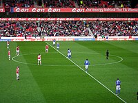 Both teams named attacking lineups Arsenal v Everton 2010 FA Women's Cup Final.JPG