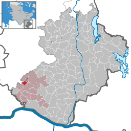 Aumühles läge i Schleswig-Holstein