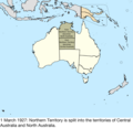 Map of the change to Australia on 1 March 1927.