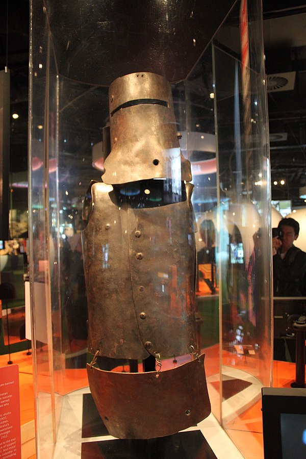 Replica of Ned Kelly's armour, designed for the film and now in the collection of the Australian Centre for the Moving Image